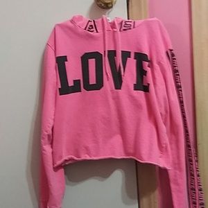 Pink crop top sweater